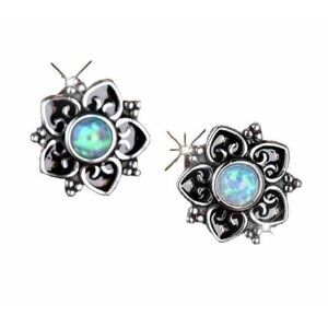 925 Sterling Silver Natural Moonstone Stud Earrings